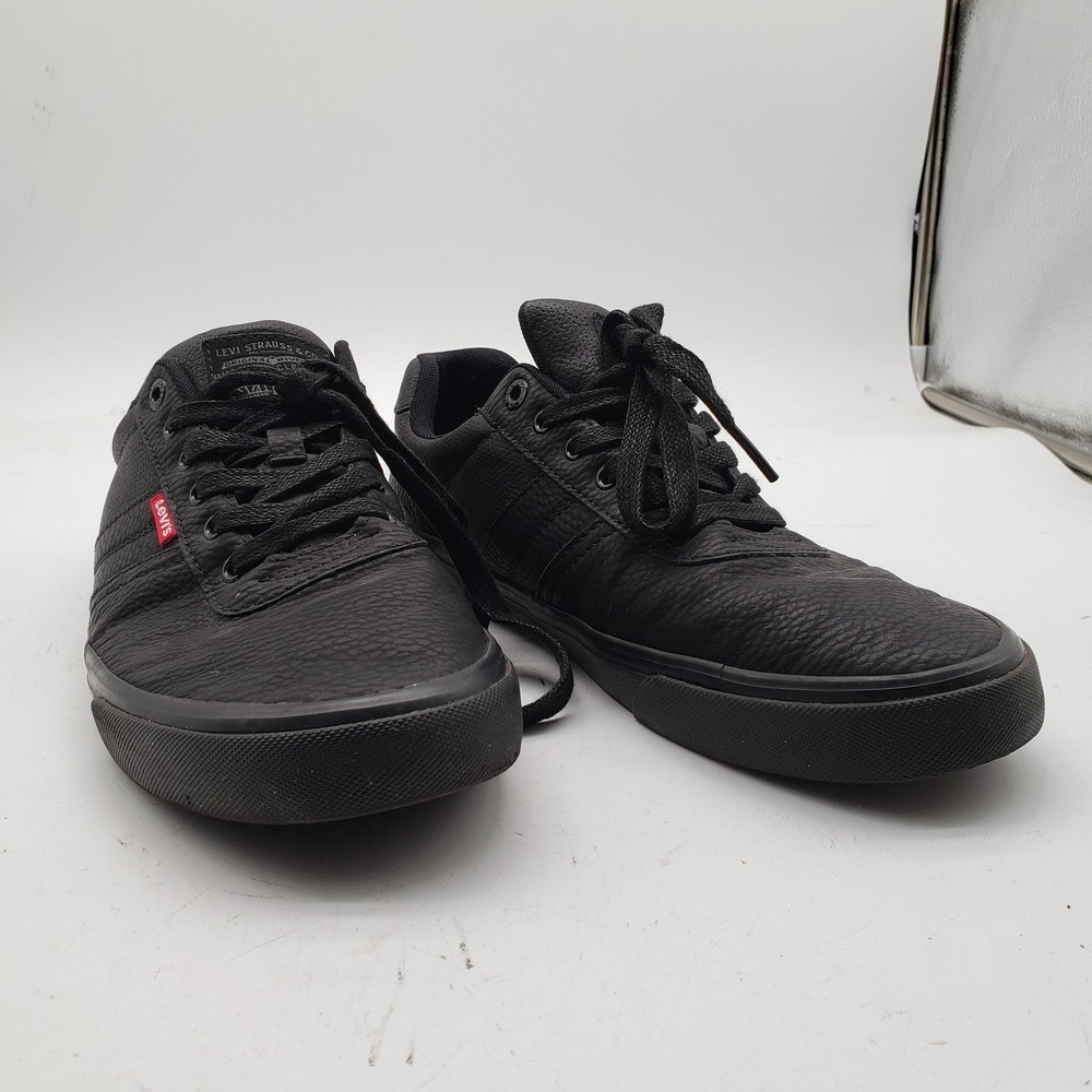 Levi's Comfort Shoes Mens Size 9.5 Black Lace Up Casual Sneakers 519303A48